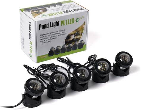 Amazon.com : Jebao 4 LED Super Bright Outdoor Underwater Pond Fountain ...
