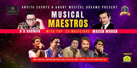 MUSICAL MAESTROS - R D BURMAN & MADAN MOHAN music-shows Event Tickets ...