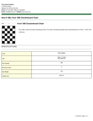 Fillable Online Item 10B Form 10B Checkerboard Chart Form 10B Fax Email ...