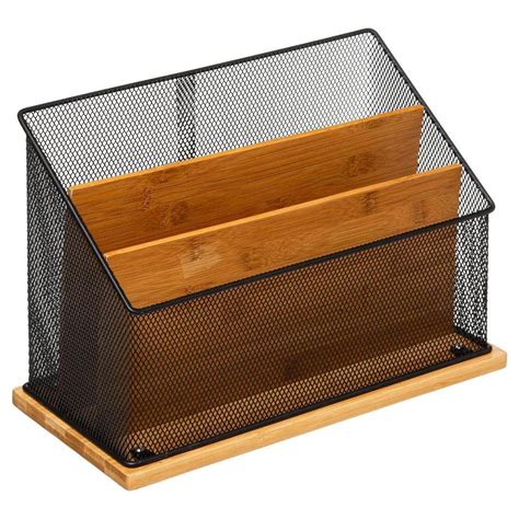 Atmosphera, organizer na korespondencję, bambus, metal, 20 x 14 x 29 cm ...