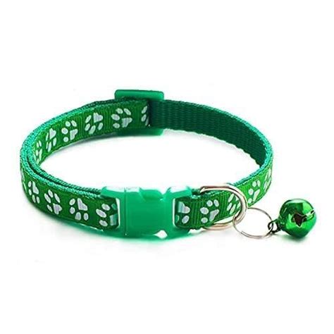 D&C PAWS Cat Collars Belt for Kitten with Bells Paw Print Nylon Made ...