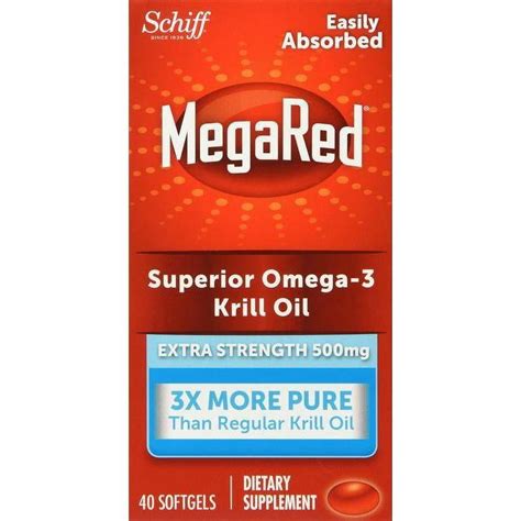 MegaRed Extra Strength 500mg Omega 3 Fish Capsules, Pure Antarctic ...