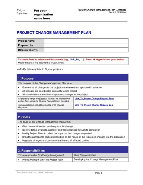 Change Management Plan Example 的图像结果