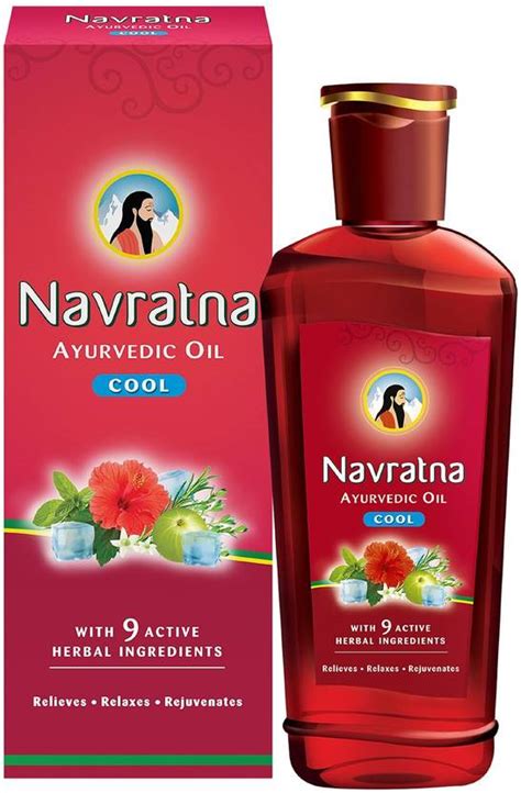 Navratna Ayurvedic Cool OilWith 9 Ayurvedic Herbs Relieves Headache ...