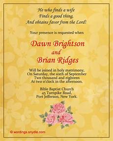 Christian Wedding Invitation Verses by Christian Wedding Invitation Wording Sles Wordings Christian Wedding Invitation Verses
