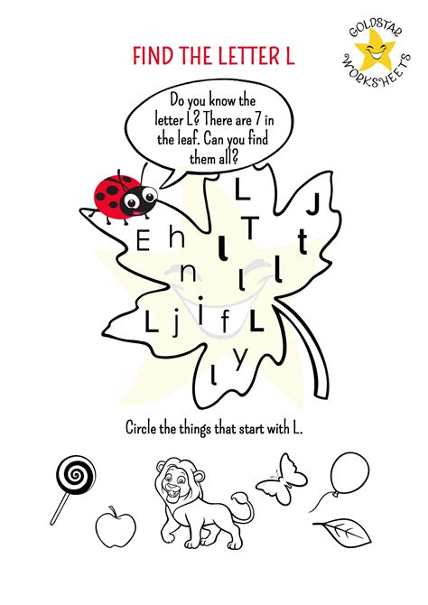 Refresh the Joy of Learning with our Find the Letter L Worksheet!