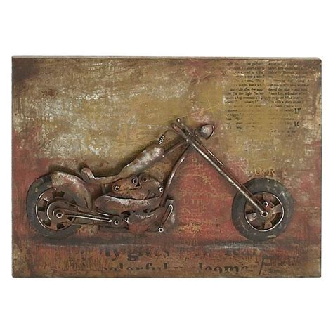 vintage motorcycle wall art
