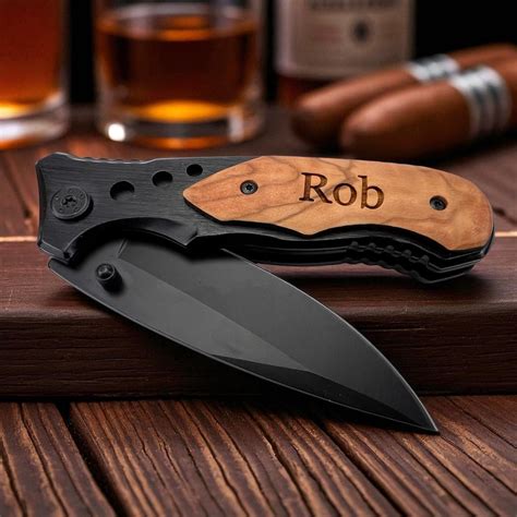 Custom Engraved Pocket Knife – Personalized Folding Knife for Groomsmen ...