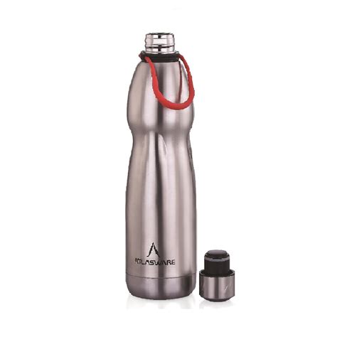 Stainless Steel Bulging Model Grey Vacuum Bottle - 1000 ml – Atlasware ...