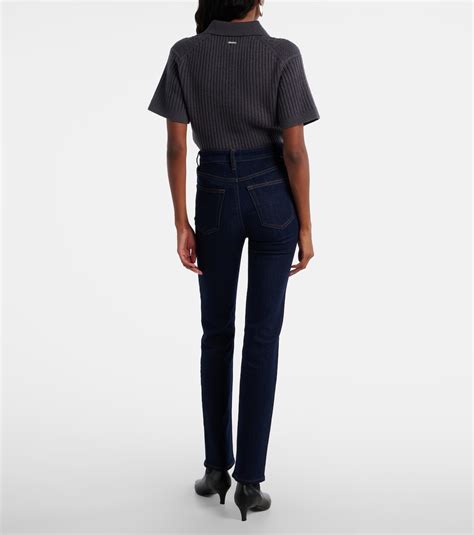 Pencil high-rise slim jeans in blue - Frame | Mytheresa