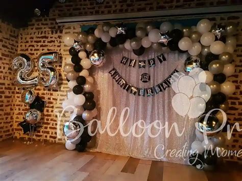 Royal Silver Anniversary Decor - Balloon Pro