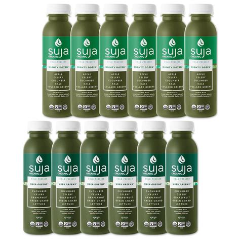 Amazon.com : Suja Organic Green Juice Variety Pack | 6 Mighty Dozen and ...