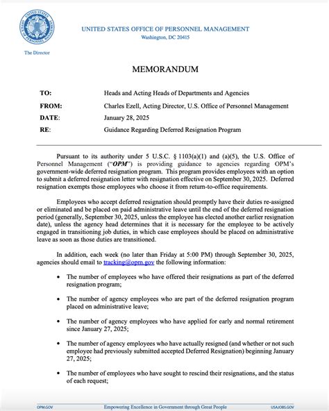 Read the Trump admin. buyout offer to government employees