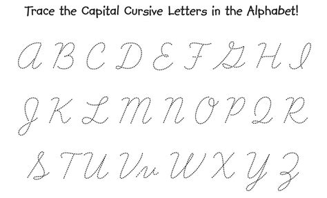 Capital Letters In Cursive