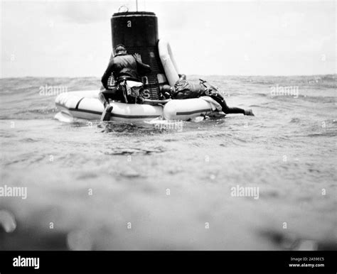 Spacecraft splashdown Black and White Stock Photos & Images - Alamy