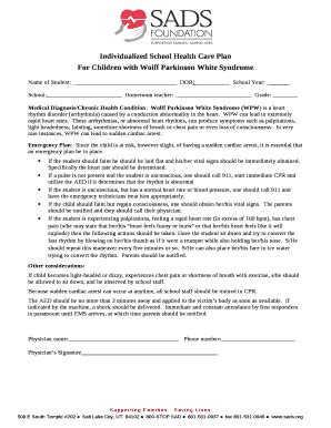 Medical Diagnosis/Chronic Health Condition:Wolff Parkinson White ...