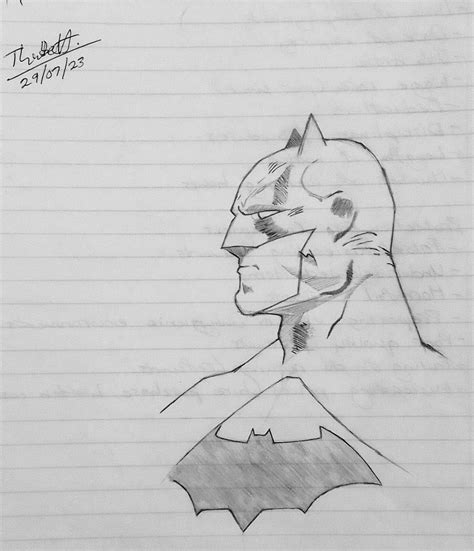 Batman Side View Drawing