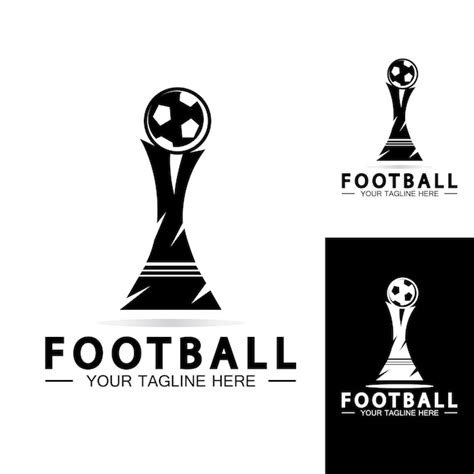 Voetbal of voetbalkampioenschap trofee Logo ontwerp vector pictogram ...