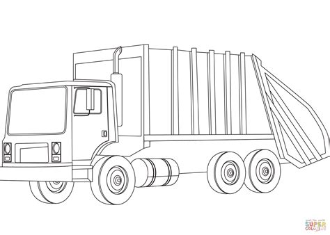 Garbage Truck Printable Coloring Pages - Free Printable Templates