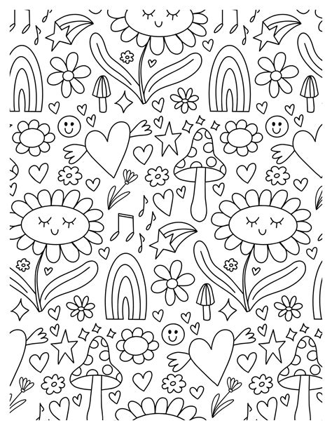 Doodles Coloring Pages: Printable Fun And Whimsical Designs
