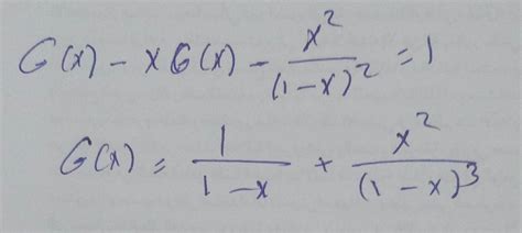 Image result for Recurrence Relation Using Generating Function