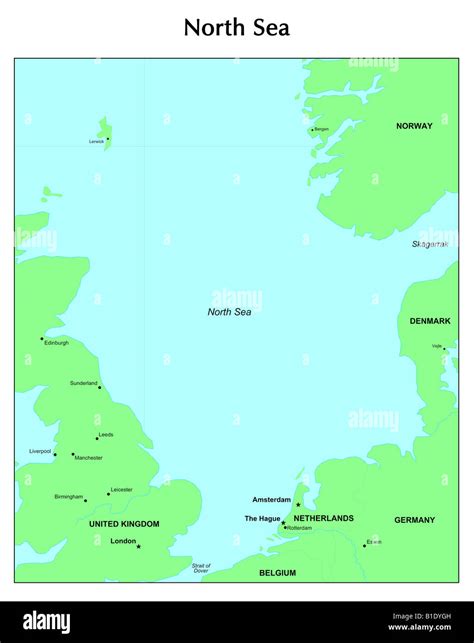 North sea map hi-res stock photography and images - Alamy