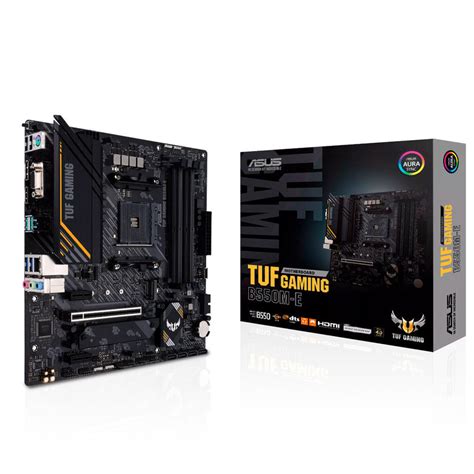 ASUS B550 TUF Gaming B550M-E AMD AM4 Micro-ATX Gaming Motherboard with ...