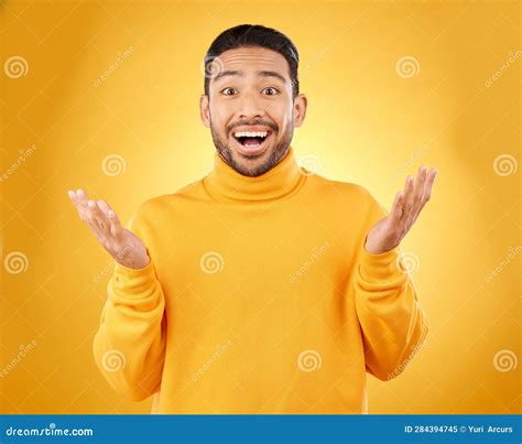 Excited, Surprise and Portrait of Man with Wow Face, Emoji or Facial Expression for Joy Isolated ... - emoji for envy