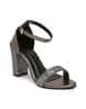 Buy Gunmetal Grey Heeled Sandals for Women by Bruno Manetti Online ...