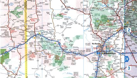 Map I-40 interstate highway California, Arizona, New Mexico, Texas ...