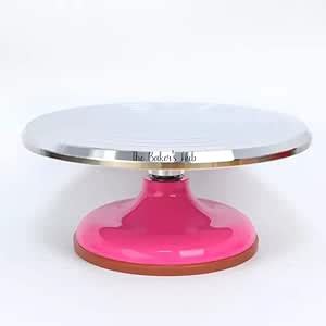 The Bakers Hub Stainless Steel Cake Turntable | 12 Inch Lightweight ...