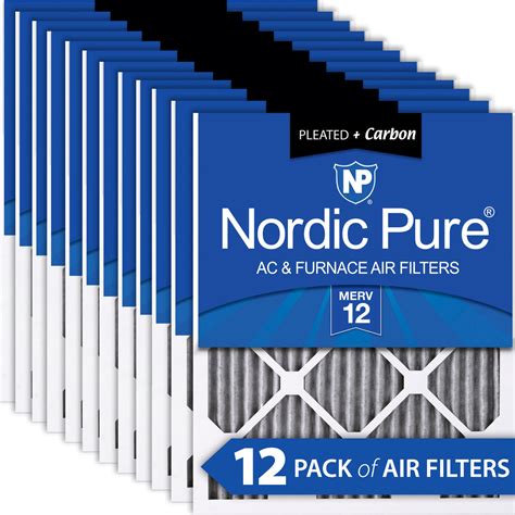 12x24x1 Furnace Air Filters MERV 12 Pleated Plus Carbon 12 Pack – Grow ...