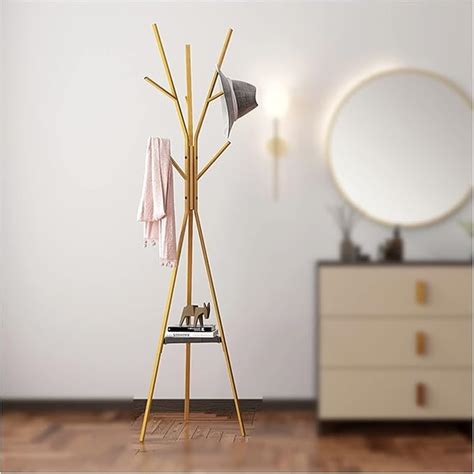 VPGS Metal Coat Rack Freestanding, Golden Coat Racks with Heavy Duty ...