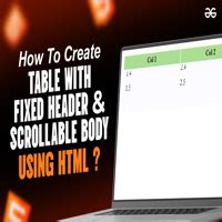 Image result for How to Make Table Header Fixed
