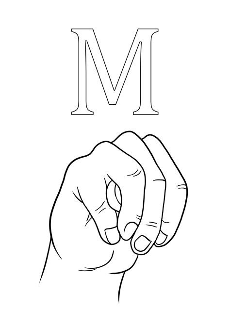 Image result for ASL Sign Language Coloring Pages