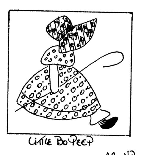 Little Bo Peep Embroidery Design | Free Printable Papercraft Templates