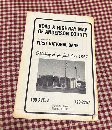 Anderson Co Tx Map of Roads and Highways - Etsy