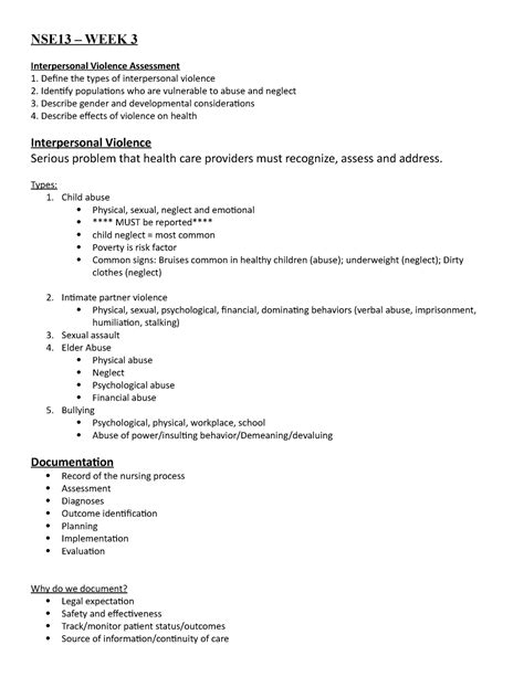 NSE13 – WEEK 3 - Lecture notes 3 - NSE13 – WEEK 3 Interpersonal ...