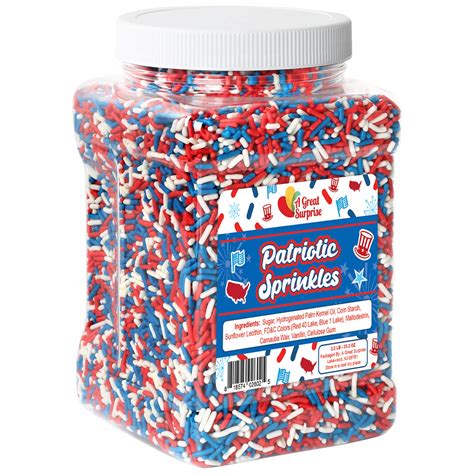 A Great Surprise Red White Blue Jimmies - Patriotic India | Ubuy