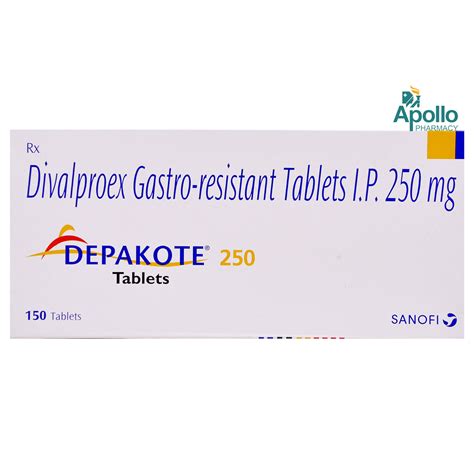 Depakote 250 Tablet 15's Price, Uses, Side Effects, Composition - Apollo Pharmacy