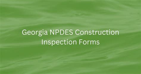 Image result for NPDES Inspection Form