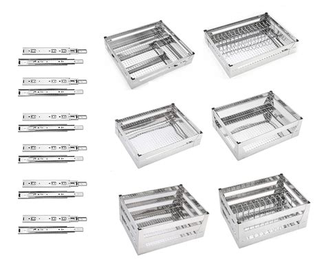 WINSTAR S.S. Perforated Sheet Modular Kitchen Baskets with Channel | 4 ...