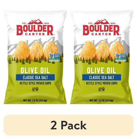 (2 pack) Boulder Canyon Olive Oil Classic Sea Salt Kettle Style Potato ...
