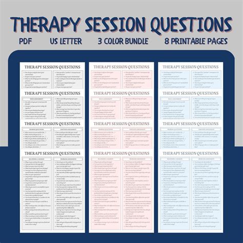 Therapy Session Questions Bundle: Clinical Tools & Notes (PDF) - Etsy ...
