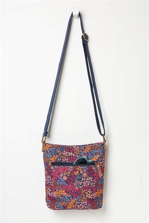 Buy FatFace Purple Floral Mini Cross-Body Canvas Bag from the Next UK ...