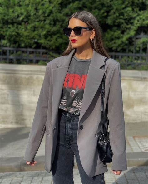 Womens Outfit With Grey Blazer at Donita Humphrey blog