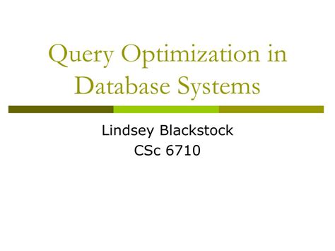 Image result for List the Basic Applications of Query Optimization