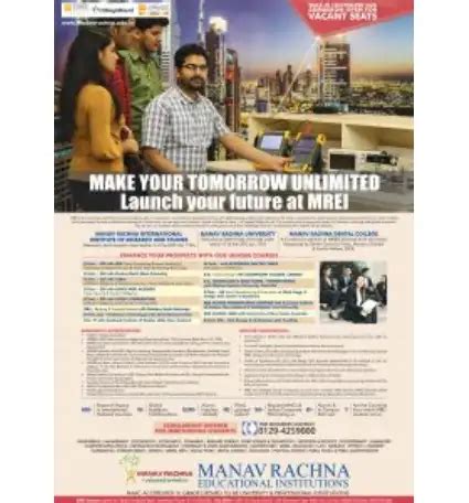 Happening Print Ads | Manav Rachna Educational Institutions