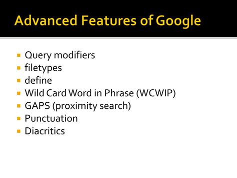 Image result for Advanced Search Features