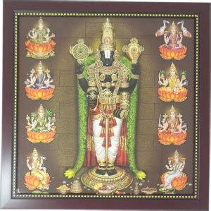 Generic Lord Balaji and Ashta Lakshmi (34 cm x 34 cm x 1.5 cm, Brown ...